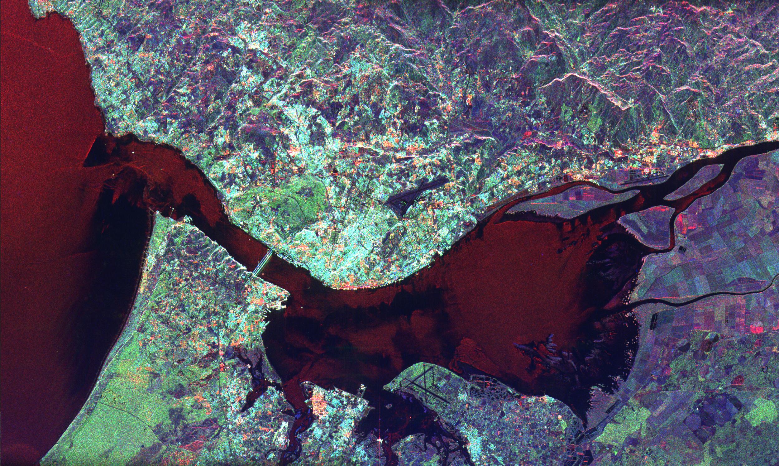 Satellite Image, Photo of Lisbon, Portugal