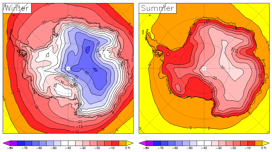 Temperatura de la superficie antártica 1979-2001