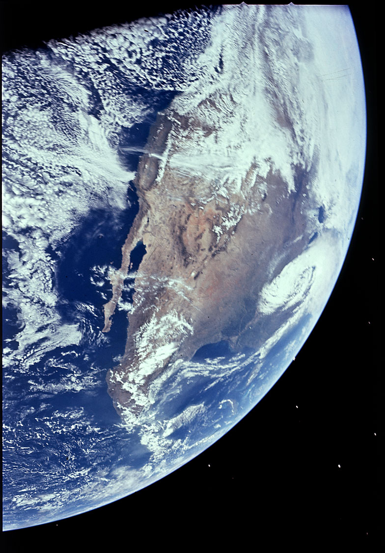 Vista de América del Norte desde el Apollo 16