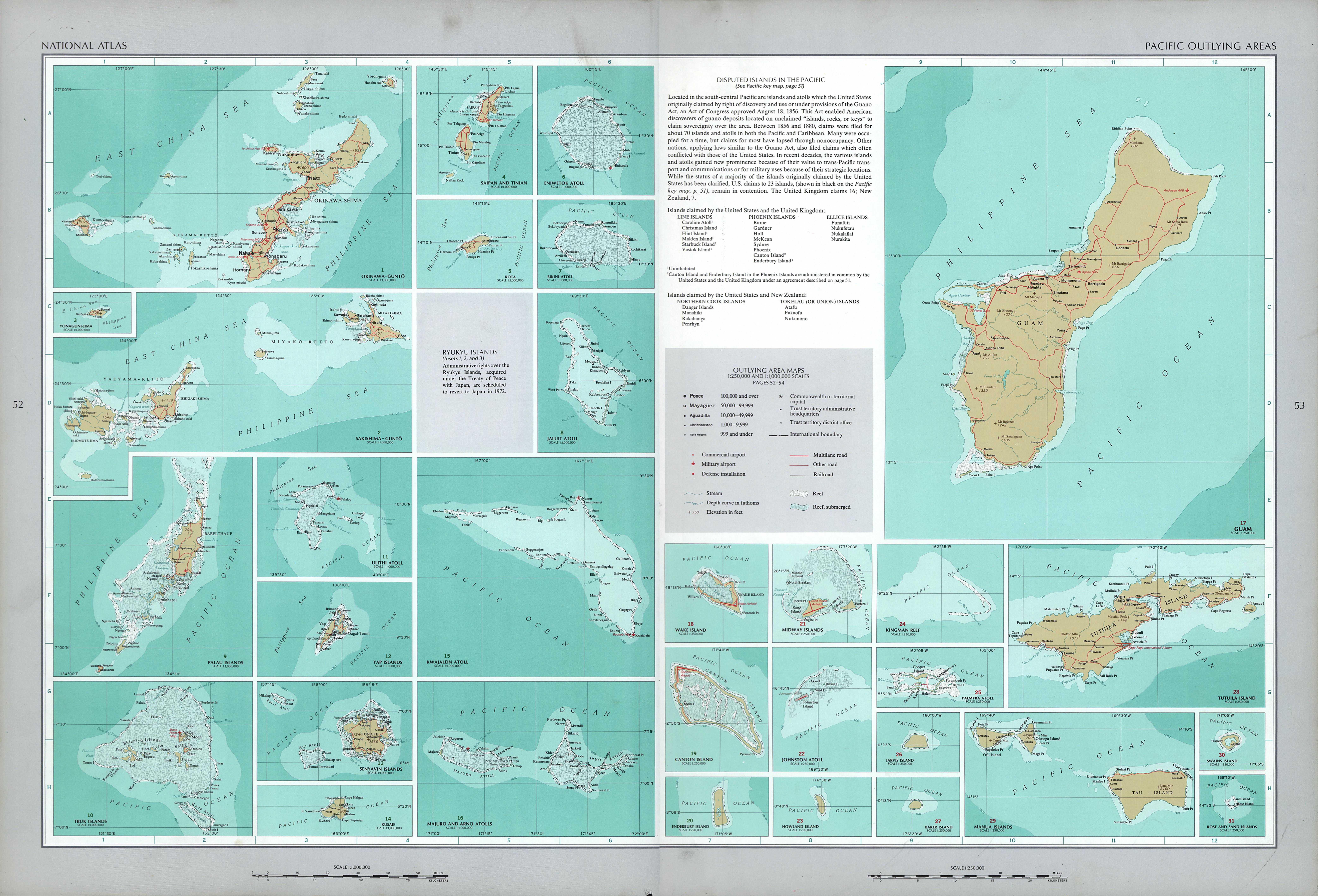 Áreas Periféricas del Océano Pacífico 1970