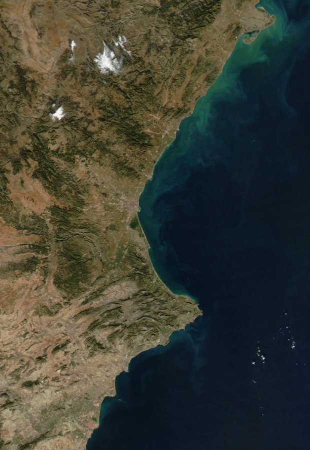 Mapa satelital de la Comunidad Valenciana