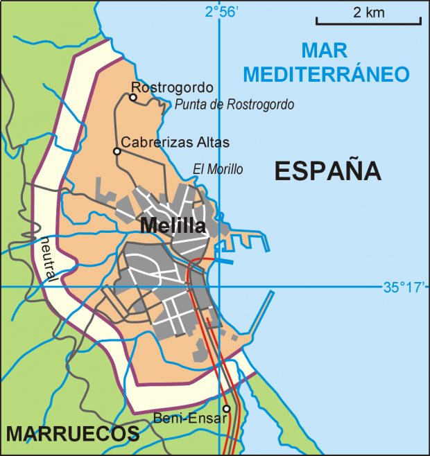 Mapa de Melilla 2006