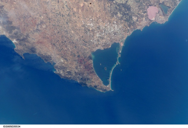 Vista por satélite del Mar Menor