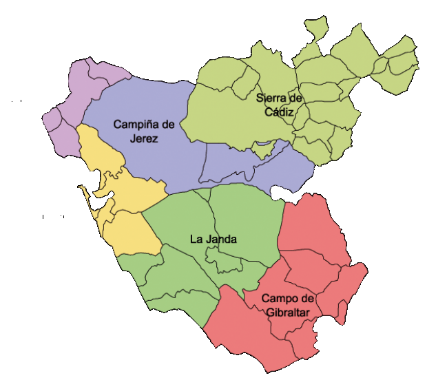 Comarcas de la provincia de Cádiz 2007