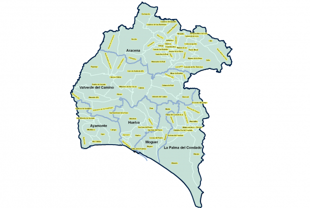 Términos Municipales y Partidos Judiciales de la Provincia de Huelva 2008