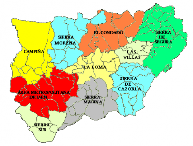 Comarcas de la provincia de Jaén 2007