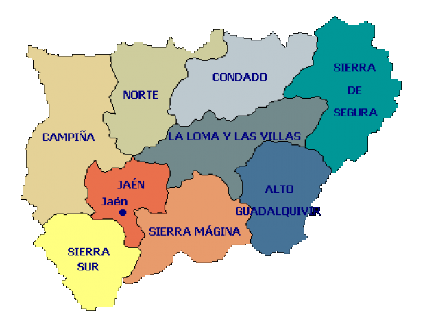 Comarcas de la provincia de Jaén 2006