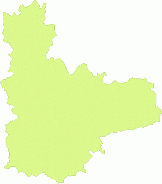 Mapa mudo de la Provincia de Valladolid