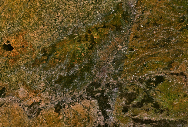 Vista satélite de la Provincia de Valladolid