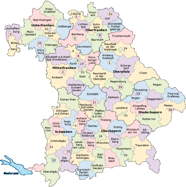 Mapa de Baviera 2008