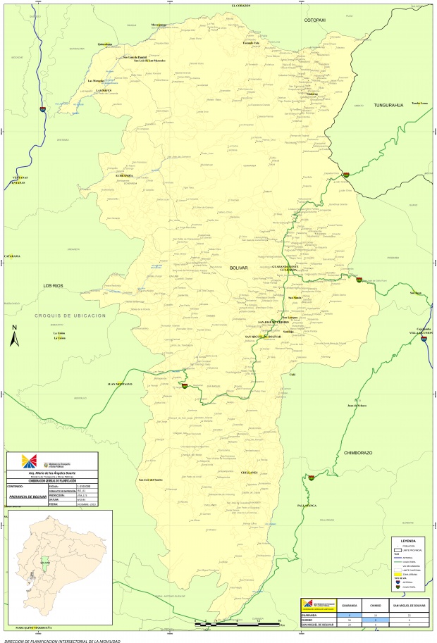 Mapa de Mapa de Bolívar 2010