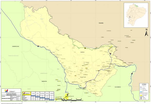 Mapa de Carchi 2010