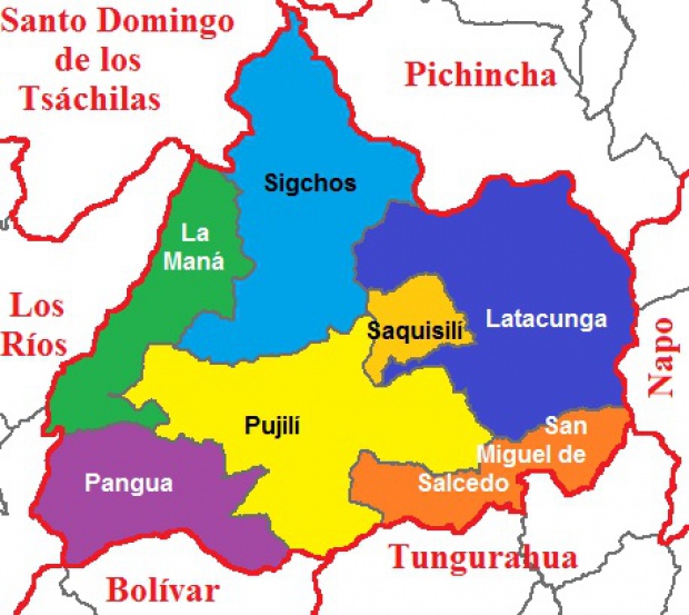 Mapas Politico De Cotopaxi