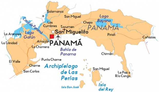 Mapa de la Provincia de Panamá