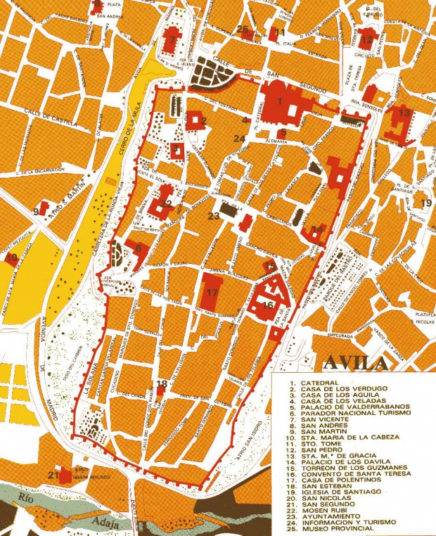 Mapas Tematicos De Vila   T 15204 Mapa Turistico De Avila 