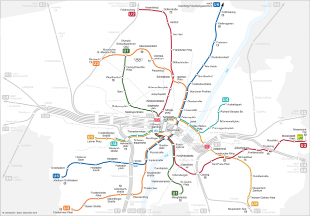 Mapa de Metro de Múnich 2010