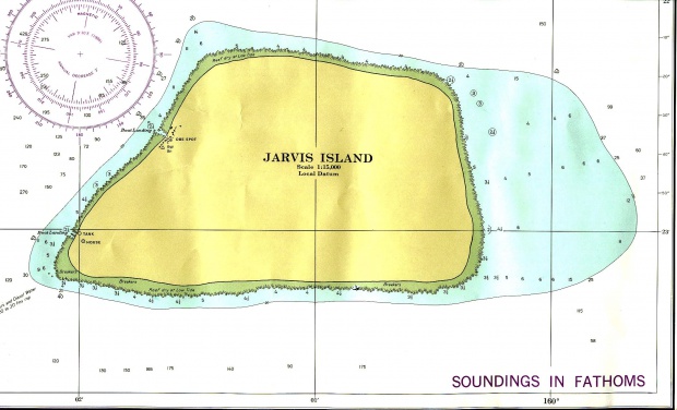 Carta Náutica de la Isla Jarvis, Estados Unidos