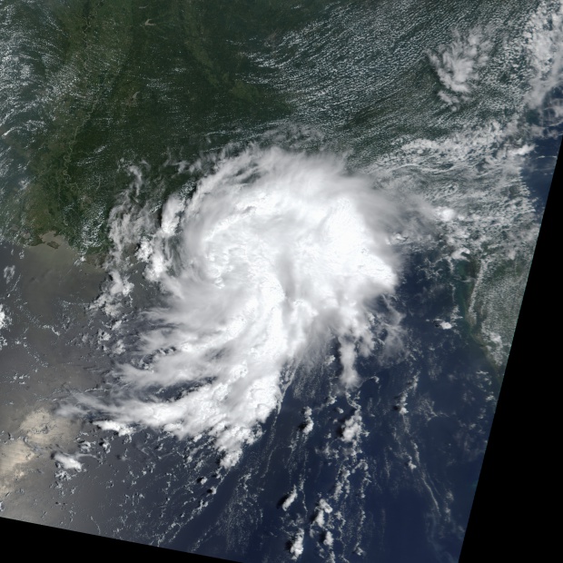 Ciclón tropical Bertha en el golfo de México