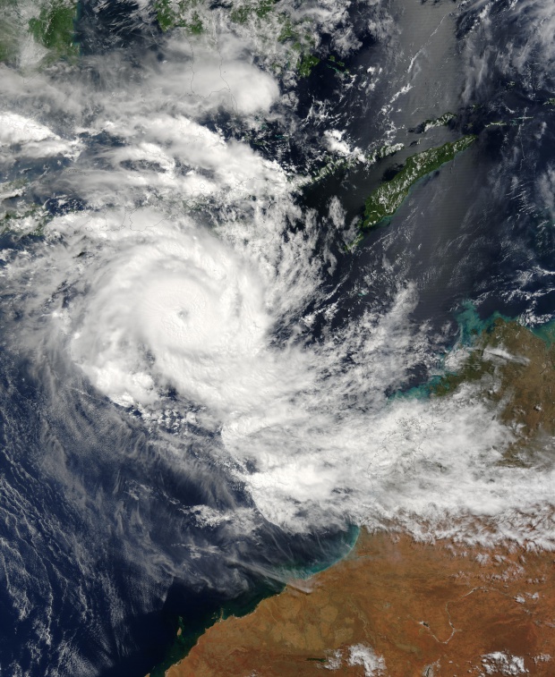 Ciclón tropical Inigo (26S) acercando el noroeste de Australia