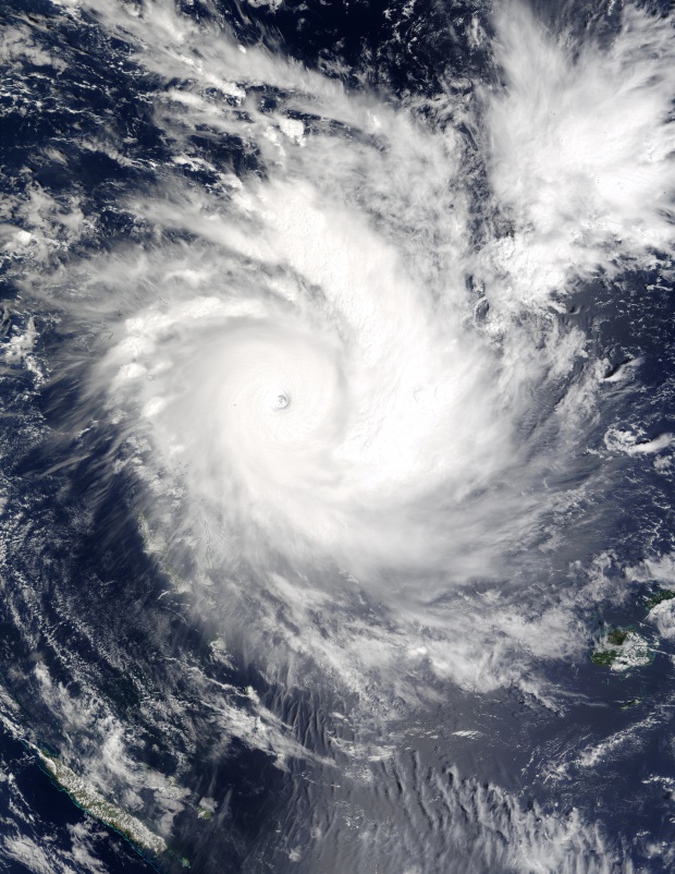 Ciclón tropical Zoe (06P) noreste de Vanuatu, sur del Océano Pacífico