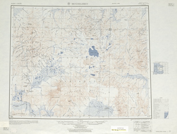 Hoja Bendeleben del Mapa Topográfico de los Estados Unidos 1951