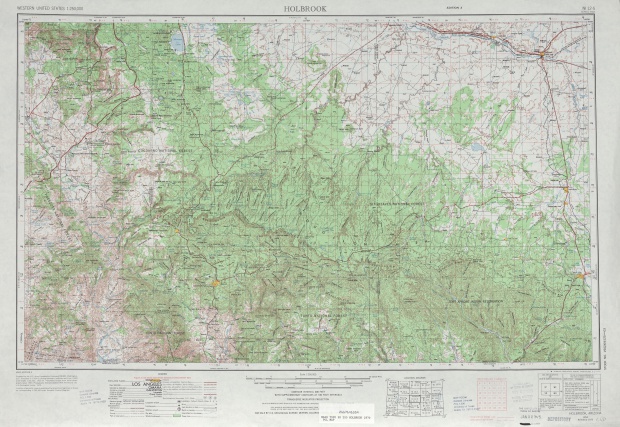 Hoja Holbrook del Mapa Topográfico de los Estados Unidos 1970