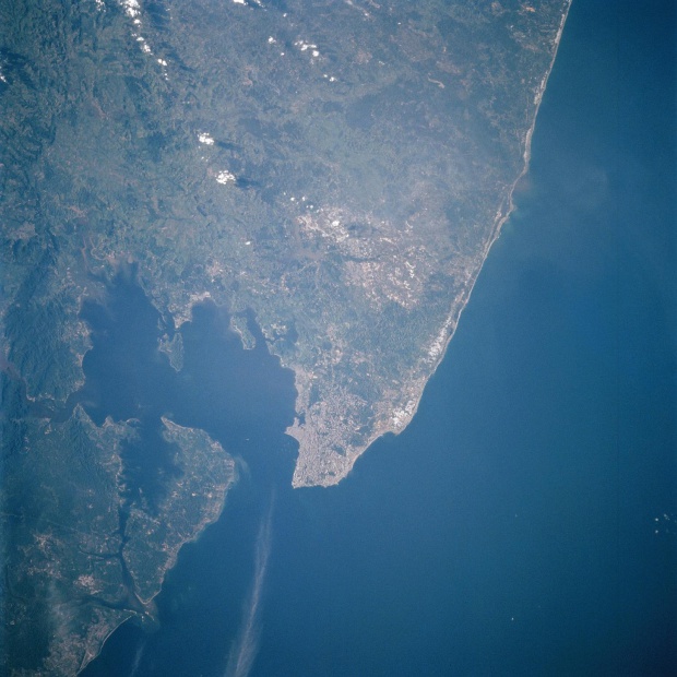 Imagen, Foto Satelite de Salvador, Bahia de Todos los Santos, Brasil