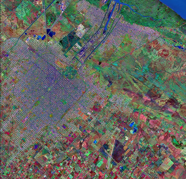 Imagen, Foto Satelite de la Ciudad de La Plata, Prov. Buenos Aires, Argentina