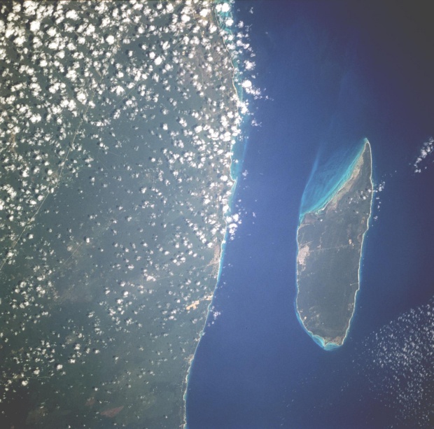 Imagen, Foto Satelite de la Isla Cozumel, Quintana Roo Mexico