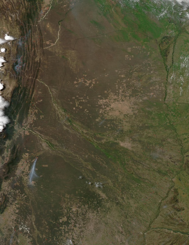 Imagen, Foto Satelite de la Parte Oeste de Paraguay