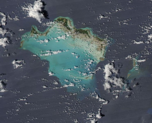 Imagen, Foto Satelite de las Islas Turcas y Caicos