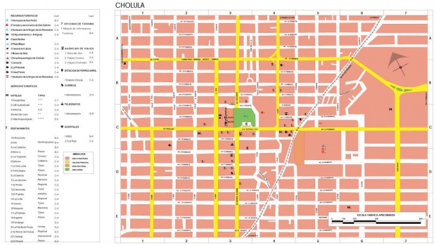 Mapa Cholula, Puebla, Mexico
