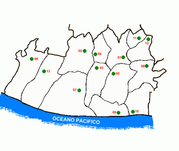Mapa Escuintla, Guatemala