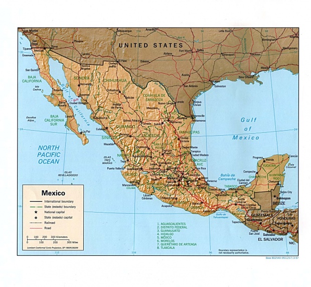 Mapa Físico de México