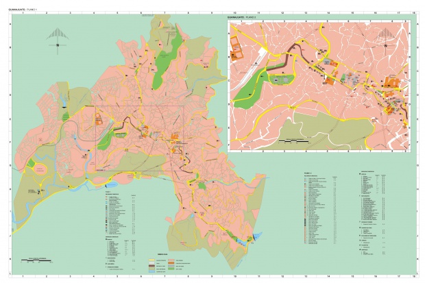 Mapa Guanajuato, Guanajuato, Mexico