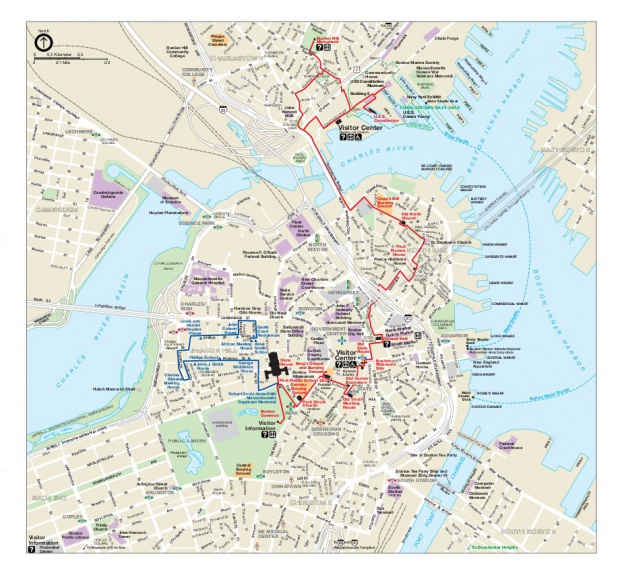 Mapa Histórico de Boston, Massachusetts, Estados Unidos