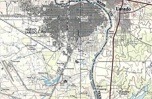 Mapa Nuevo Laredo, Tamaulipas, Mexico