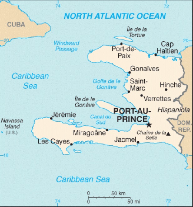 Mapa Político Pequeña Escala de Haití