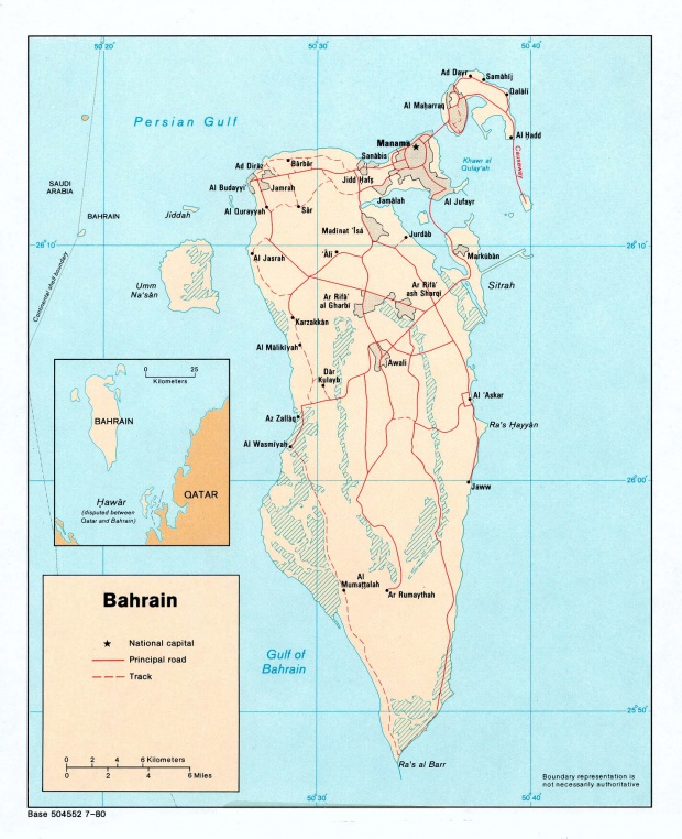 Mapa Politico de Bahréin