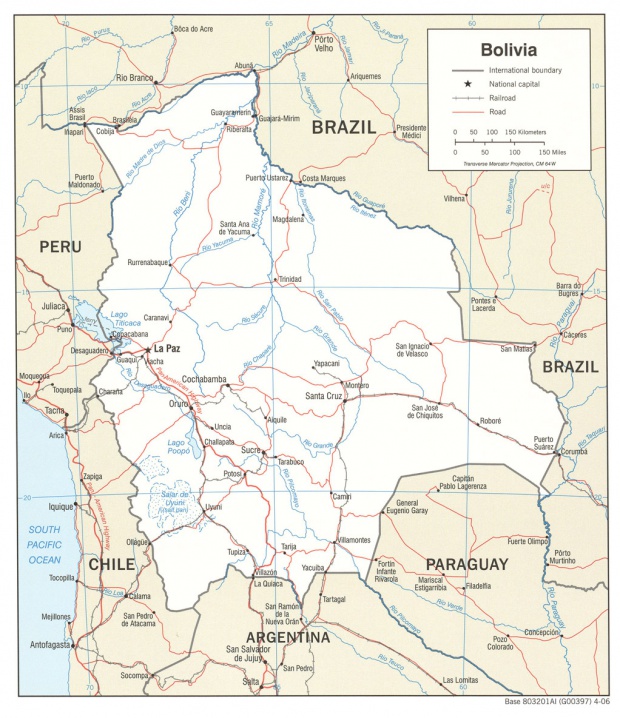 Mapa Político de Bolivia