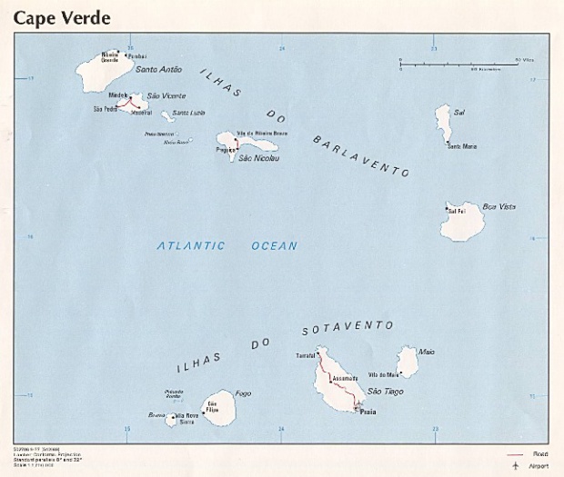 Mapa Politico de Cabo Verde