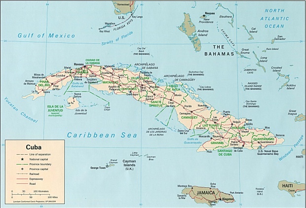 Mapa Político de Cuba