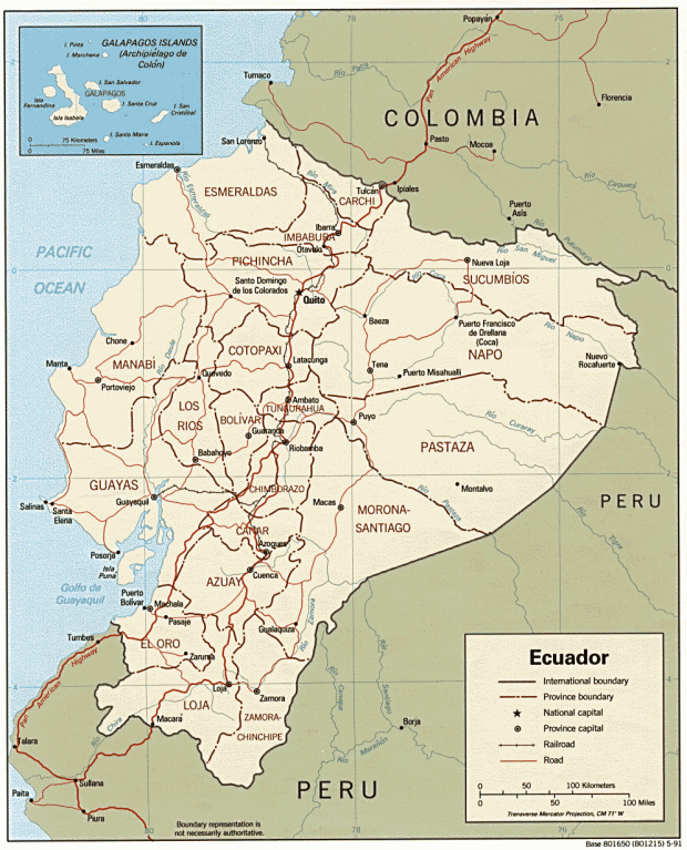 Mapa Político de Ecuador