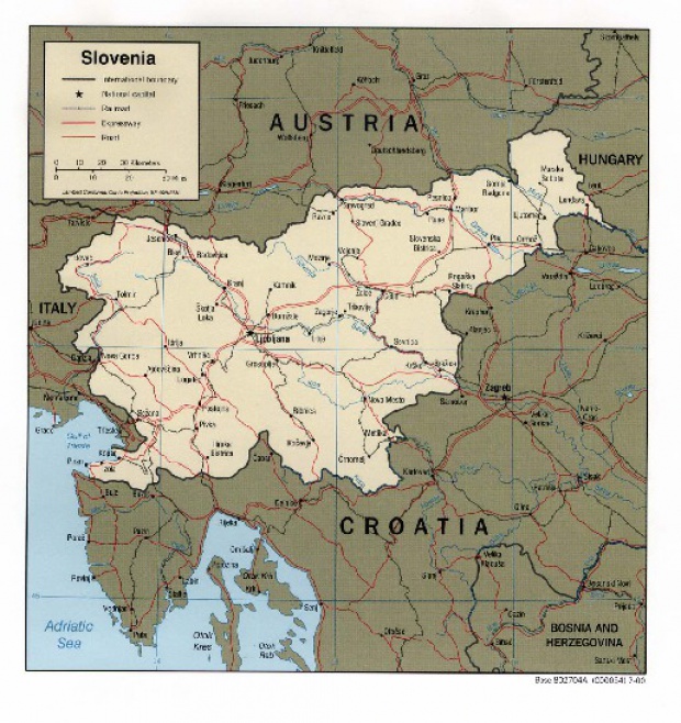 Mapa Politico de Eslovenia