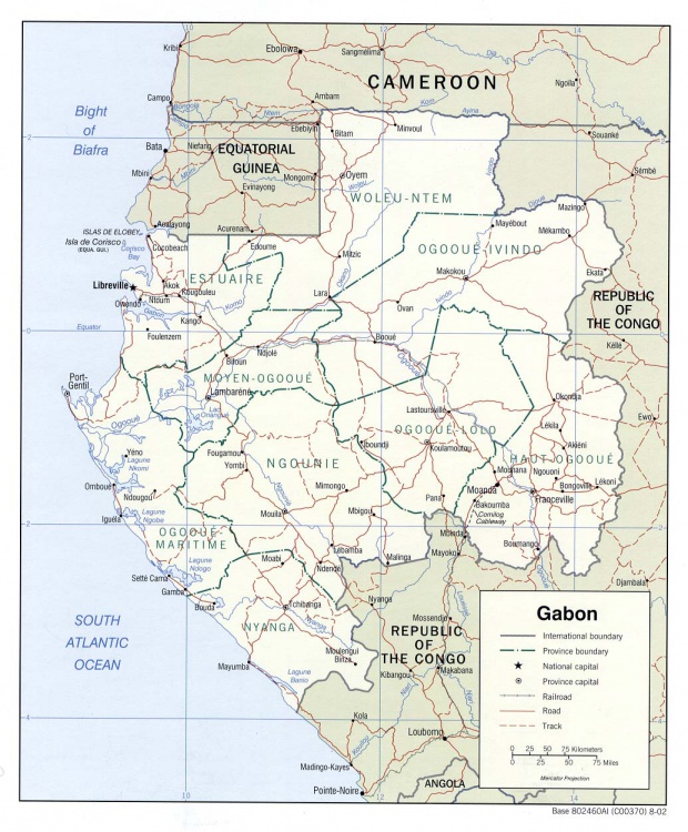Mapa Politico de Gabón