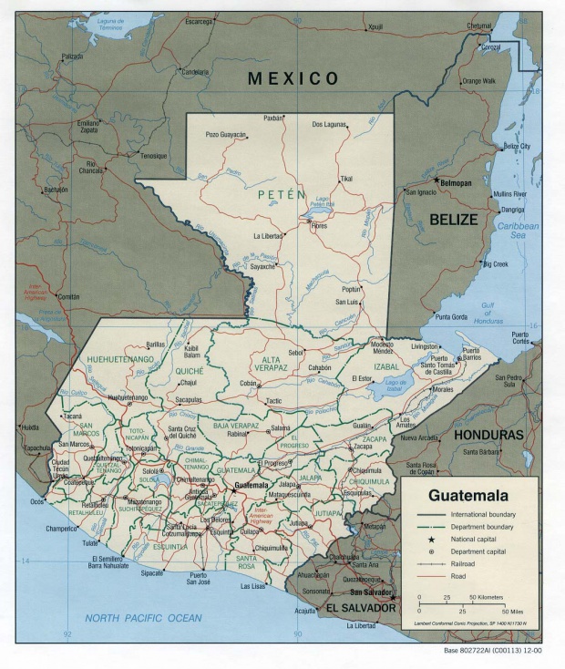 Mapa Político de Guatemala
