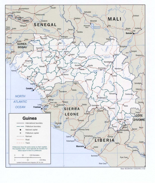 Mapa Politico de Guinea