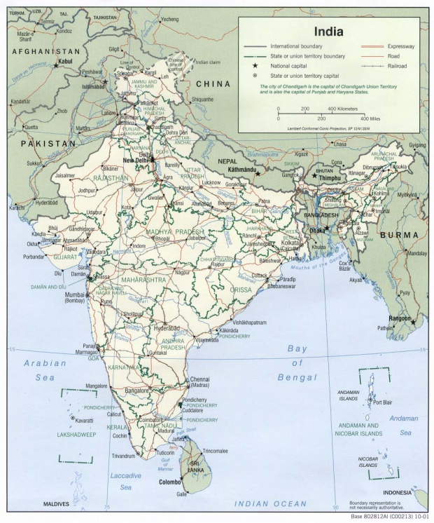 Mapa Politico de India