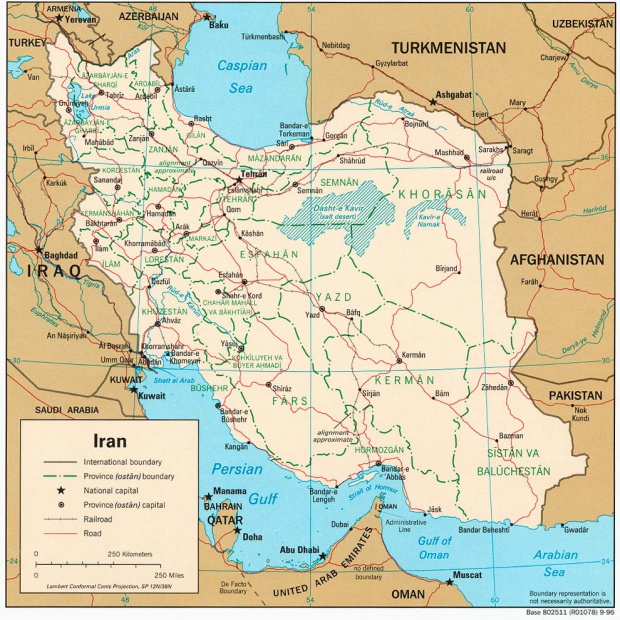 Mapa Politico de Irán