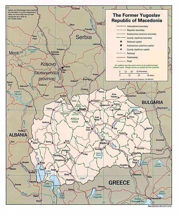 Mapas Politico De Macedonia   T Mapa Politico De Macedonia 3904 